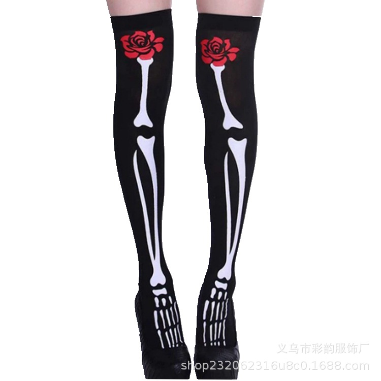 Calcetines de Halloween, esqueleto negro, calcetines de pascua, calcetines de sangre, calcetines de vampiro