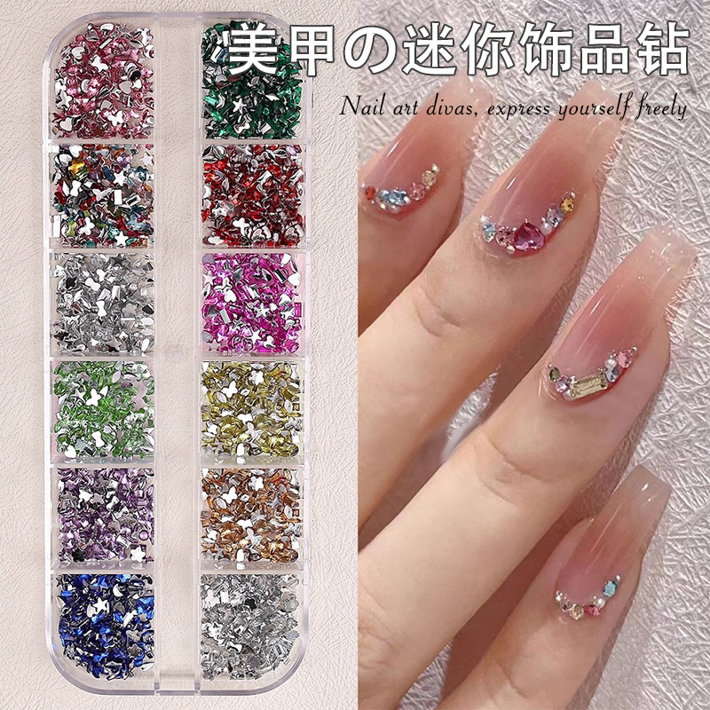 Acrylic Nail Art Accessories Dazzling Flat-Back Rhinestones Trendy Popular Super Shiny Teardrop Marquise Zircon DIY Nail Rhinestones Acrylic Nail Art Accessories Dazzling Flat-Back Rhinestones Trendy Popular Super Shiny Teardrop Marquise Zircon DIY Nail Rhinestones