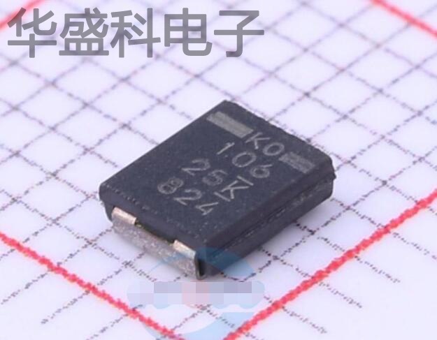 T521T106M02TE100 描述 10uF(106) ±20% 25V 钽电容器