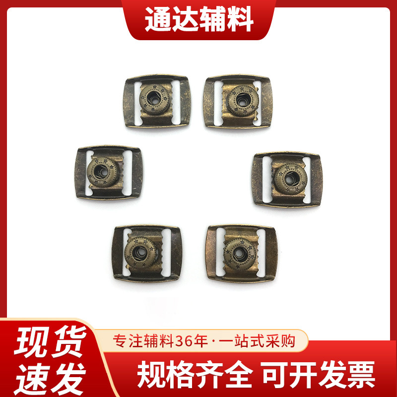 不锈钢带齿帽扣鞋口鸭舌帽棒球帽织带调节扣厂家直销帽子五金配件