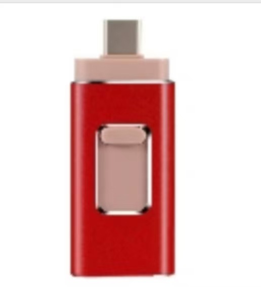 Memoria USB 4 en 1 Retráctil 1TB 2TB de Metal Multiinterfaz para Celulares y Computadora