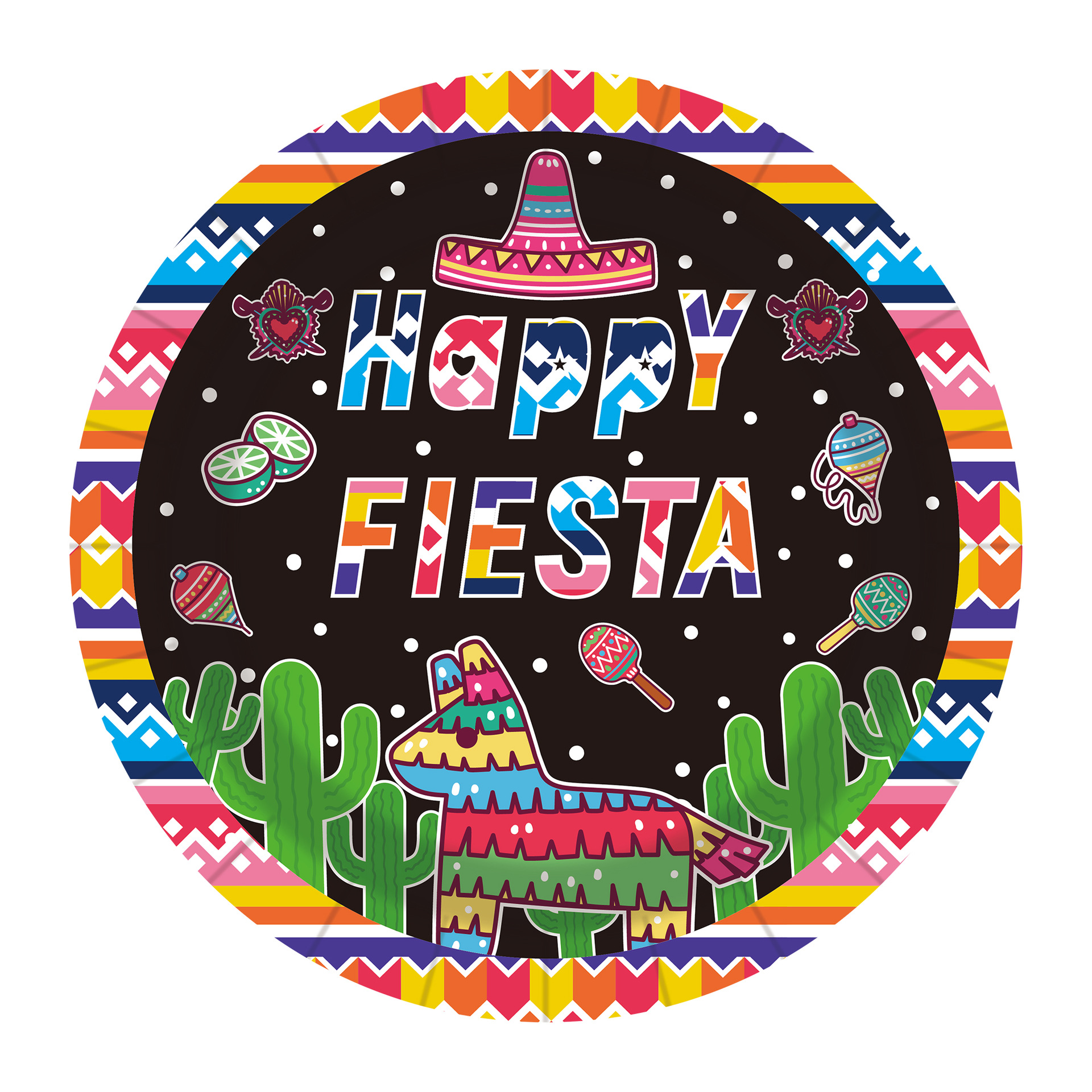 Carnaval mexicano decoración de fiesta temática de carnaval bandeja de papel desechable taza de papel toallas set de cubiertos de fiesta