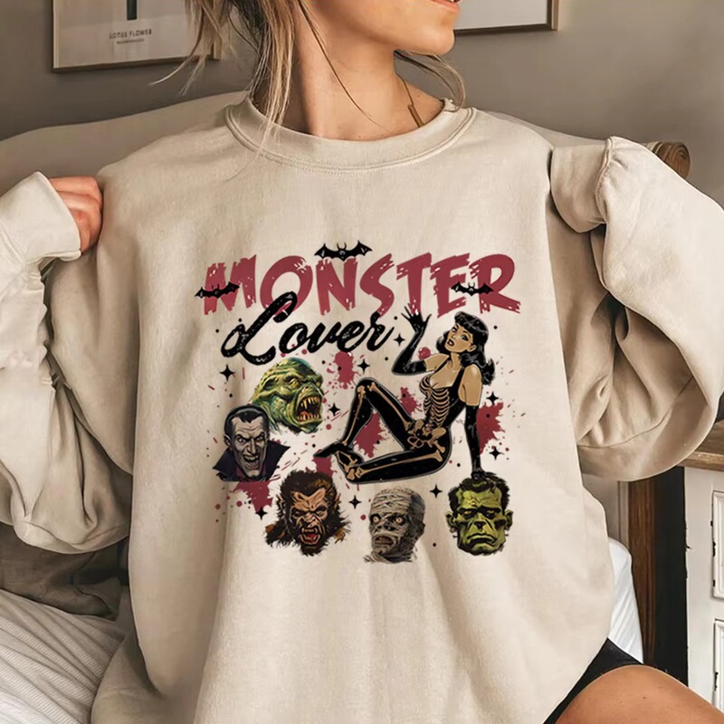Monster Lover Halloween Sweatshirt Monster Mash Horror Movie Shirt Frankenstein Minster Hoodie Monster Lover Halloween Sweatshirt Monster Mash Horror Movie Shirt Frankenstein Minster Hoodie
