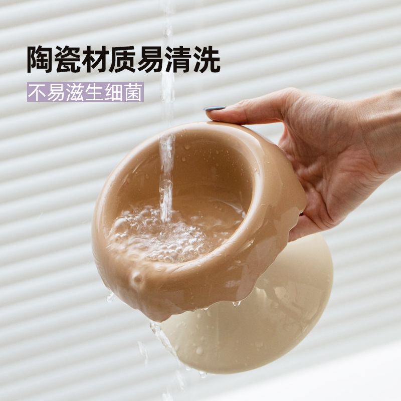 Cerámica creativa de patas altas para mascotas para perros y gatos cuello para gatos cuenca de alimentación granos para beber agua cuenca de artículos para mascotas cuenca