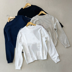 25秋季新款男女同款休闲百搭日常刺绣花朵宽松圆领套头卫衣0918a9