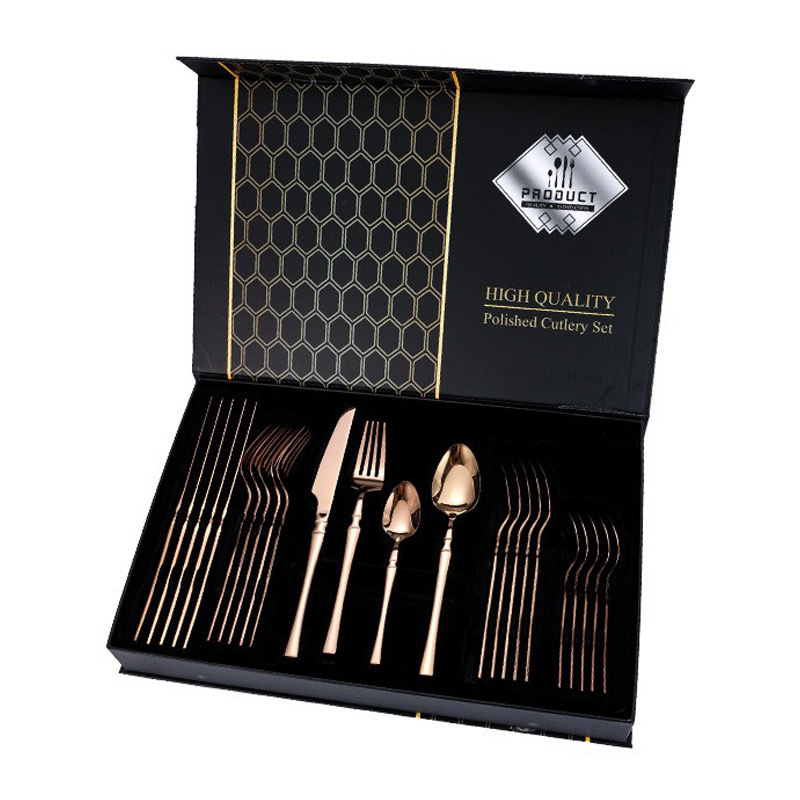 Trans-border Amazon Xiaoman cintura juego de vajilla de acero inoxidable hotel comida occidental cuchillo tenedor cuchara caja de regalo bistec cuchillo tenedor cuchara