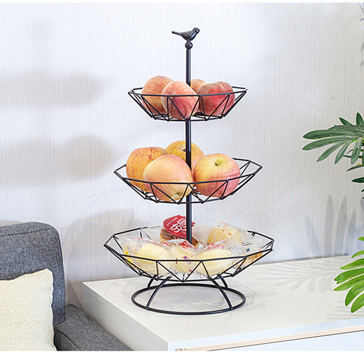 Removable Fruit plate a living room household three layers Fruit plate modern Simplicity Refinement multi-storey Hamper Super large Fruit plate