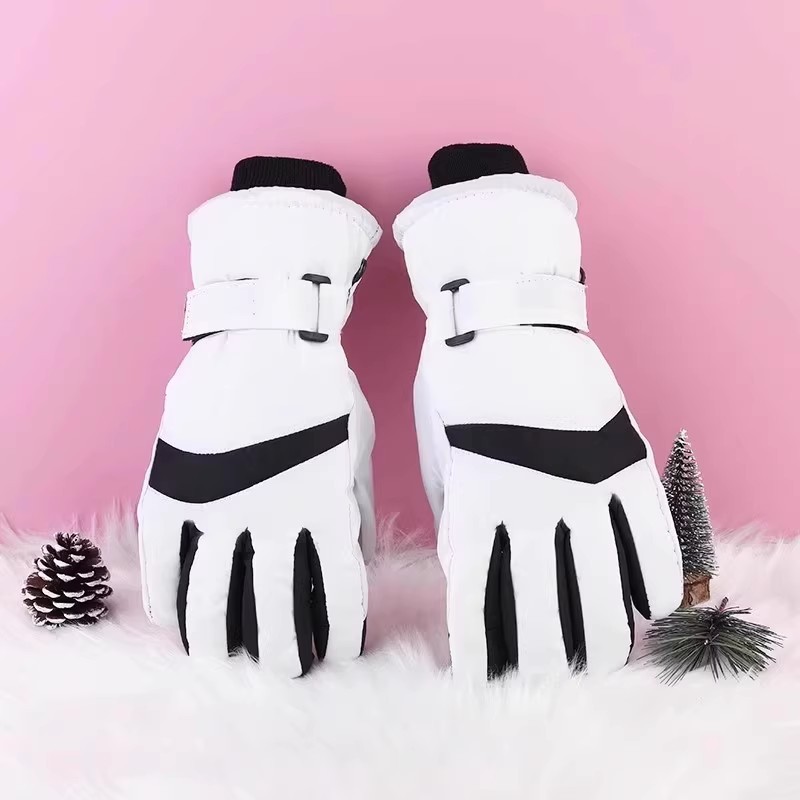 Guantes de invierno acolchados para niños (4-12 años), impermeables, antiviento, antideslizantes, para esquí o jugar con nieve