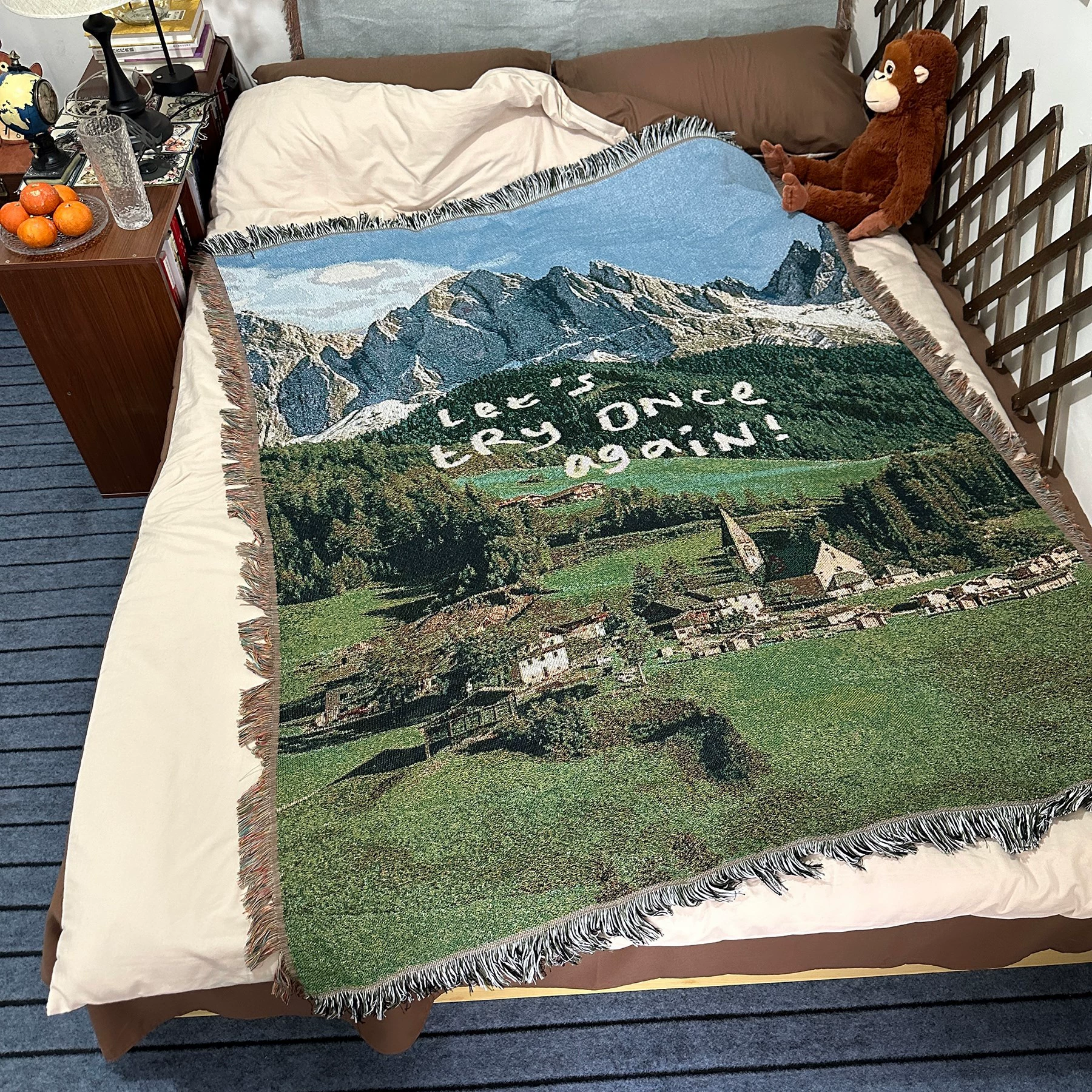 Декоративный гобелен-плед Alps, настенный, 80×100–130×160 см с кистями