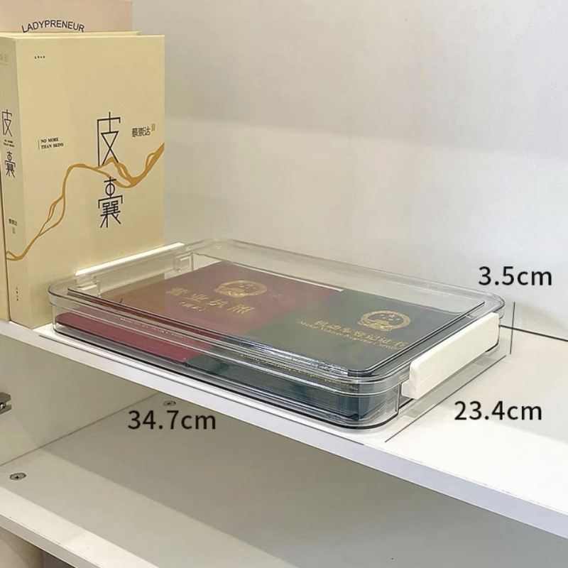ファイル収納ボックスプリントペーパーボックスa3クリアプラスチック収納オフィスa4ファイルボックス紙資料ファイルボックス|undefined
