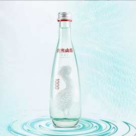 农夫山泉同款500ml矿泉水玻璃瓶 苏打水瓶丝印烫金带盖可印logo