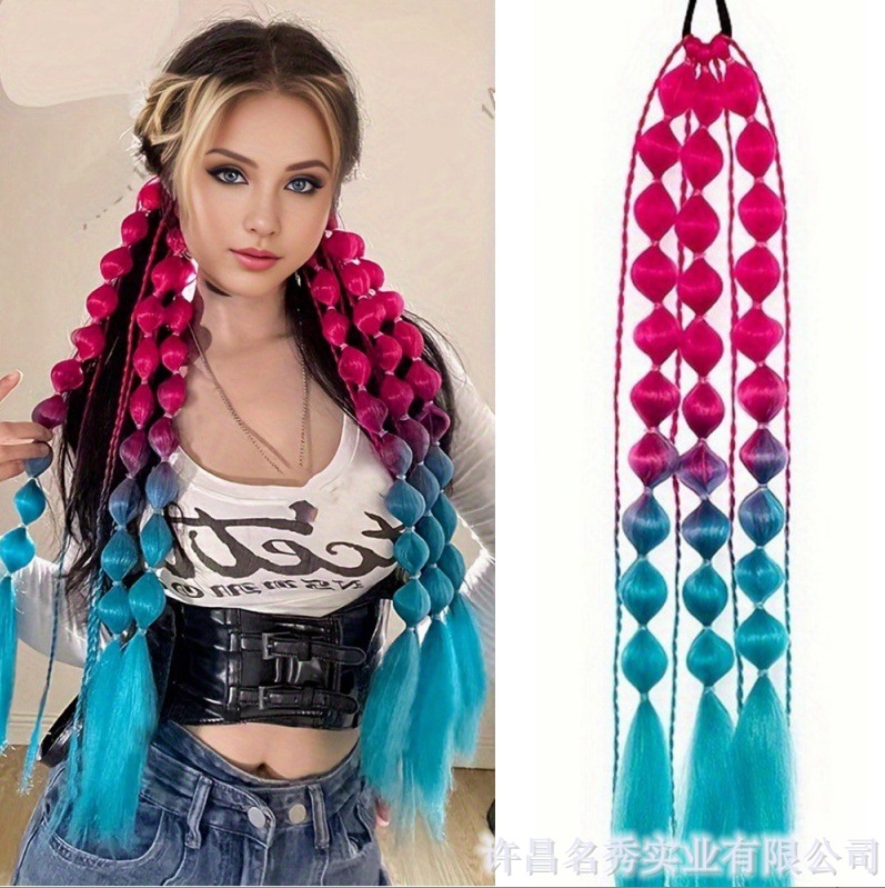 [Nuevos productos para niños] trenzas giratorias de caballo jaula burbuja de lámpara teatro nuevo chino trenzas de caballo red trenzas image 4