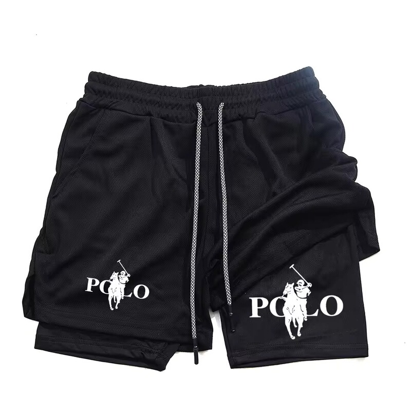 Men's Double Layer Fitness Shorts Men's Fitness Gym Training 2 in 1 Sports Shorts Quick Dry Workout Jogging Men's Double Layer Fitness Shorts Men's Fitness Gym Training 2 in 1 Sports Shorts Quick Dry Workout Jogging