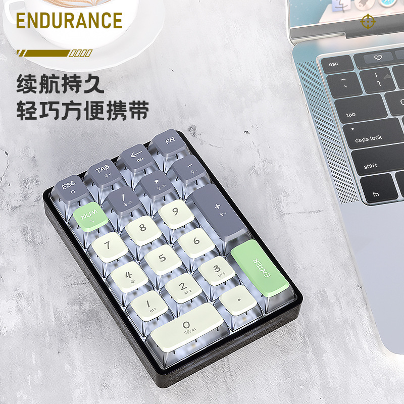 LEOBOG K21 digital keyboard Bluetooth wireless transparent three-mode digital keyboard kit customized keypad LEOBOG K21 digital keyboard Bluetooth wireless transparent three-mode digital keyboard kit customized keypad
