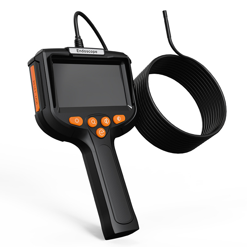 Endoscopio industrial de alta definición detector de tuberías 4.3 pulgadas con pantalla portátil de lente única 5.5MM suministro directo de fábrica
