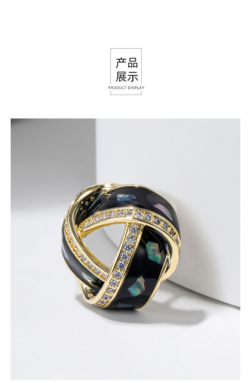Enamel color twist collar pin anti-light brooch personality design sense high-end atmosphere women's exquisite pin fixed clothes