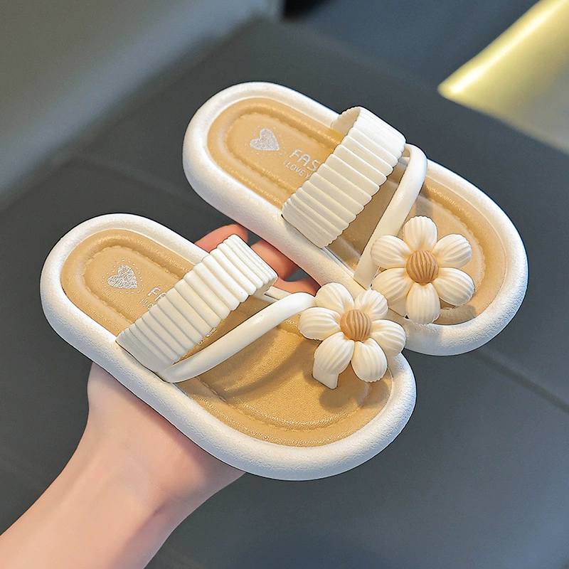 Summer Princess Slippers for Girls, French-Style Sandals, Soft Sole, Sizes 24–36 (14.5–20.5 cm)