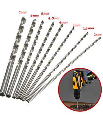 Ventas directas de fábrica 150mm 200mm acero de alta velocidad h2longthened taladro helicoidal de acero de alta velocidad mango recto taladro helicoidal