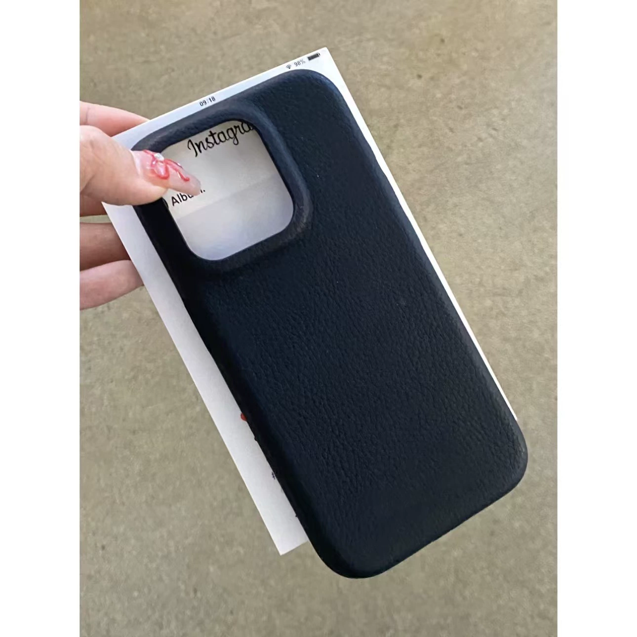 Чехол для телефона (Apple) 16 Pro/16 Pro Max — ТПУ с кожезаменителем, защита от падений