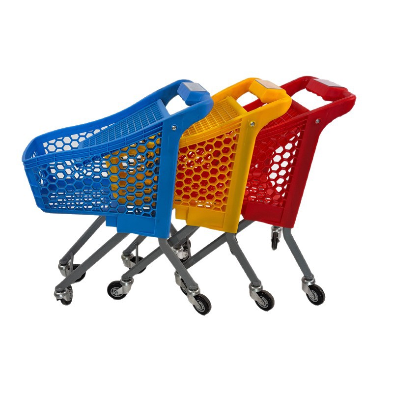 Engrosado y duradero, bebé de 1 a 8 años, carrito de compras de supermercado para niños, carrito de metal resistente, rueda universal silenciosa, anti-volteo