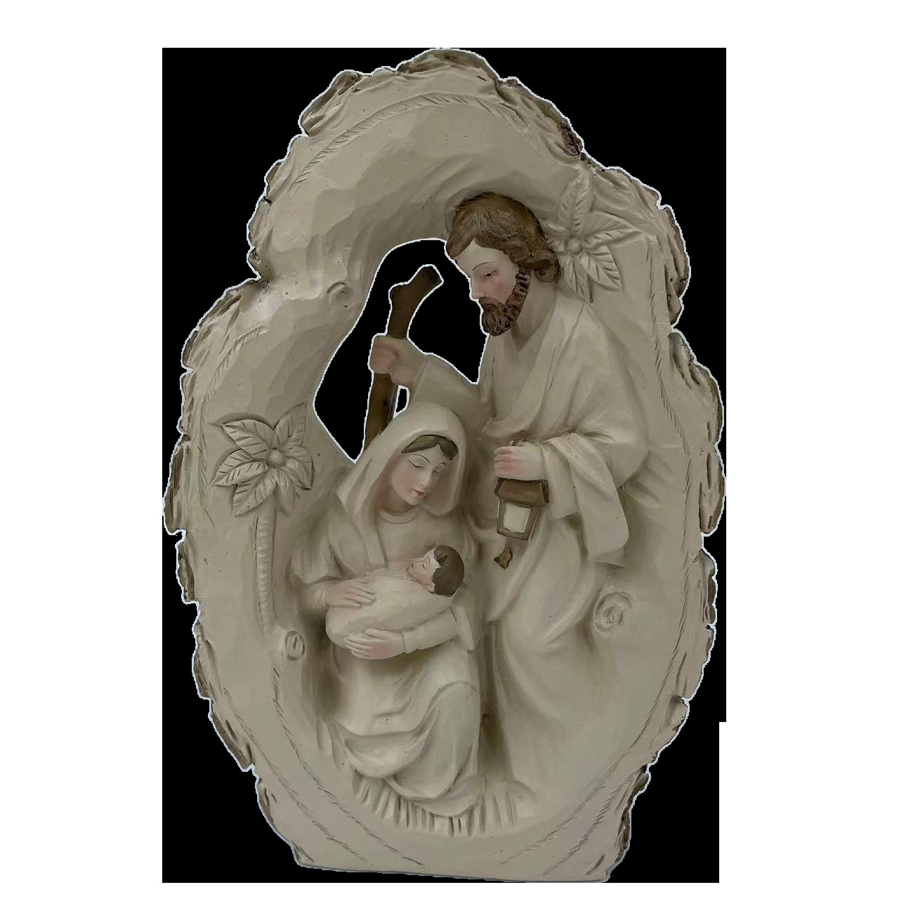 Navidad transfronteriza pesebre religión festivales familiares decoraciones de resina artesanía decoración