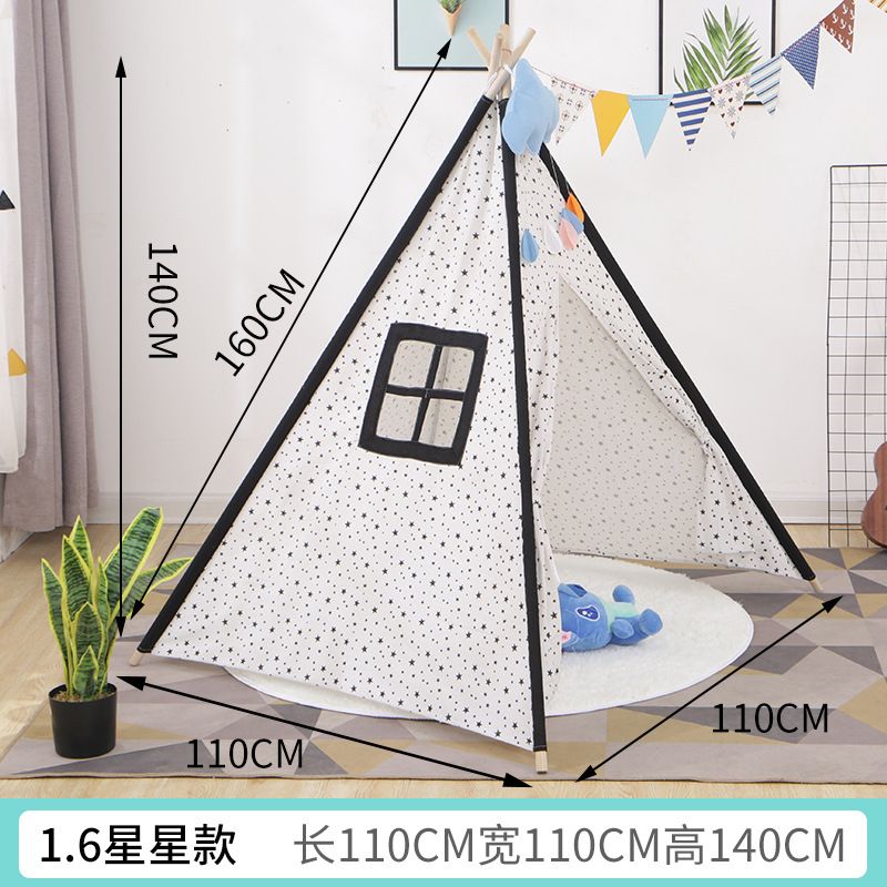 Accesorios de fotografía para niños Indio pequeña tienda de campaña casa de juegos interior Castillo princesa habitación tienda pintada a mano