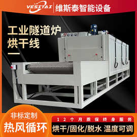 热风循环隧道炉烘干线输送式烘干线全自动食品隧道炉隧道式网带炉