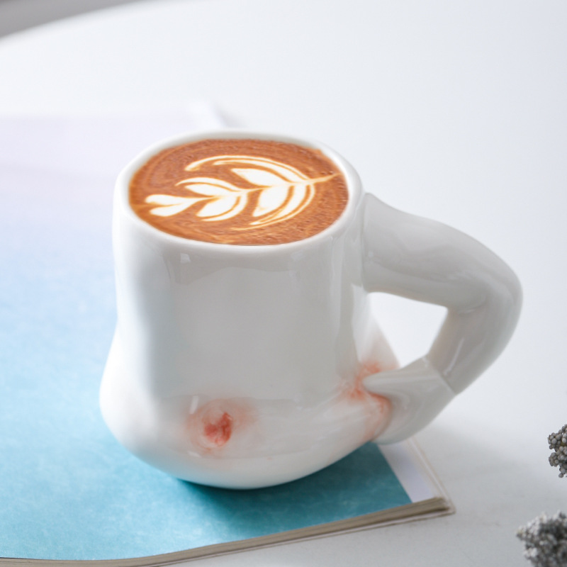 Transfronterizos para tazas calientes de tazas de leche de cerámica tazas de agua musculares masculinas tazas de café al por mayor