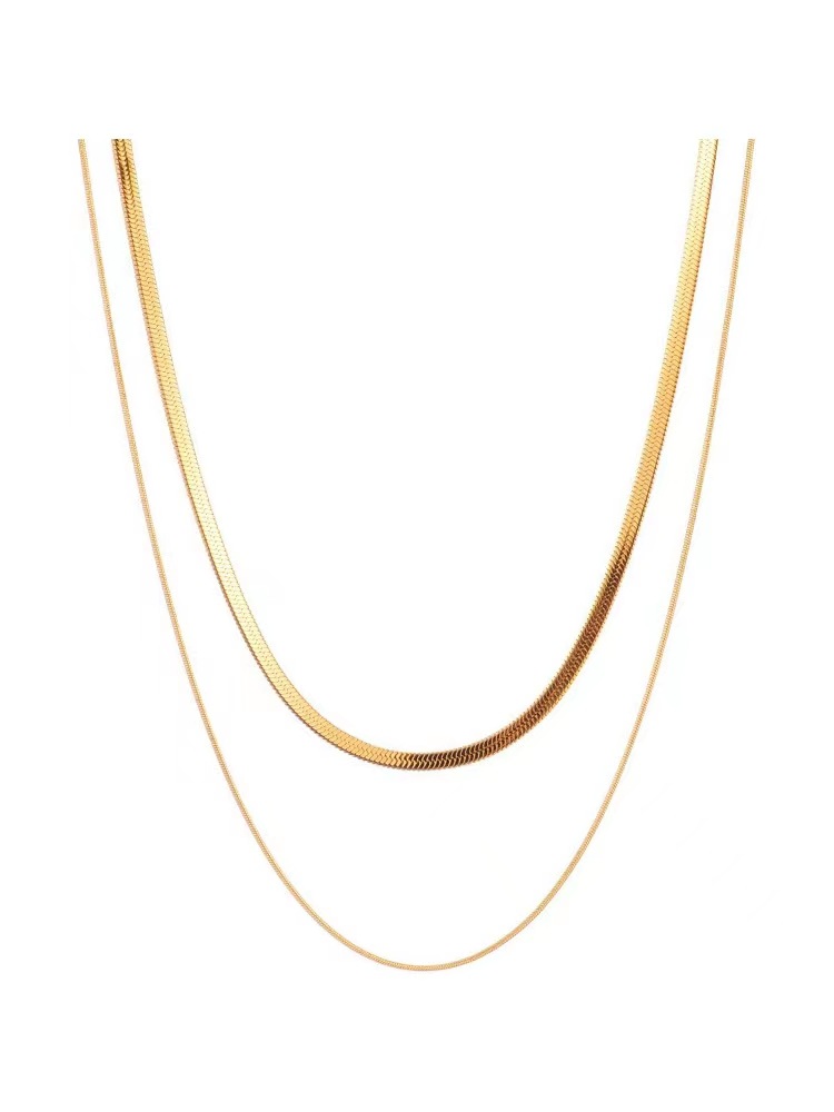 Fashion U Shape Titanium Steel Plating Layered Necklaces Colorza_colorza_9