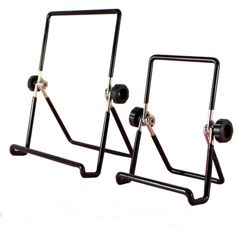 Fábrica al por mayor tableta de teléfono móvil soporte de alambre de hierro escritorio simple arte decoración libro marco de fotos pantalla estante universal