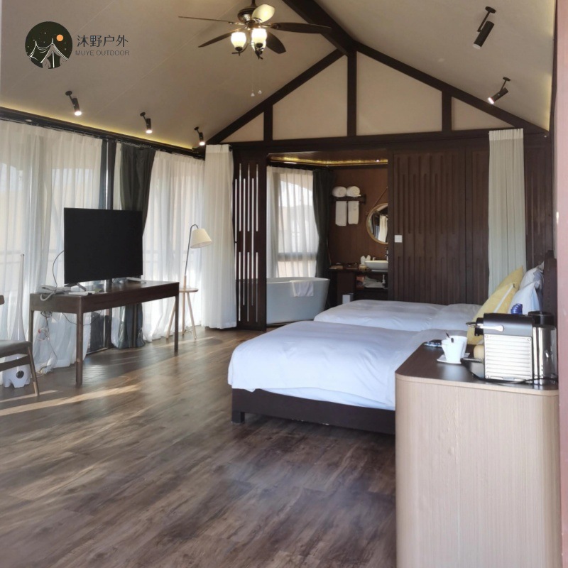 Muye red camping lujoso chalet gran alojamiento al aire libre hotel campamento tienda de campaña de lujo de alta gama hotel tienda de campaña