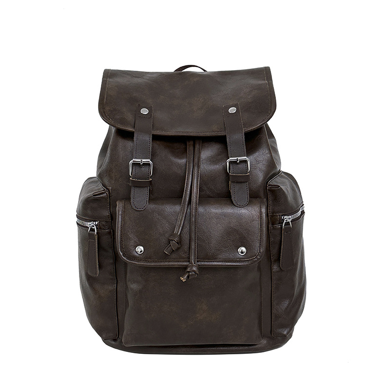 New Korean Retro Simple Casual School Men's Unisex Couple Backpack Travel Laptop Bag_voghion.com