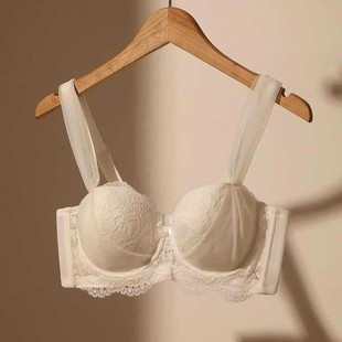 Large Chest Showy Small Chest Thin Underwear Women's Gather-up Anti-sagging Breast Bra Women's French Lace Bra Explosions