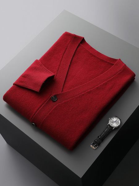 Autumn woolen cardigan