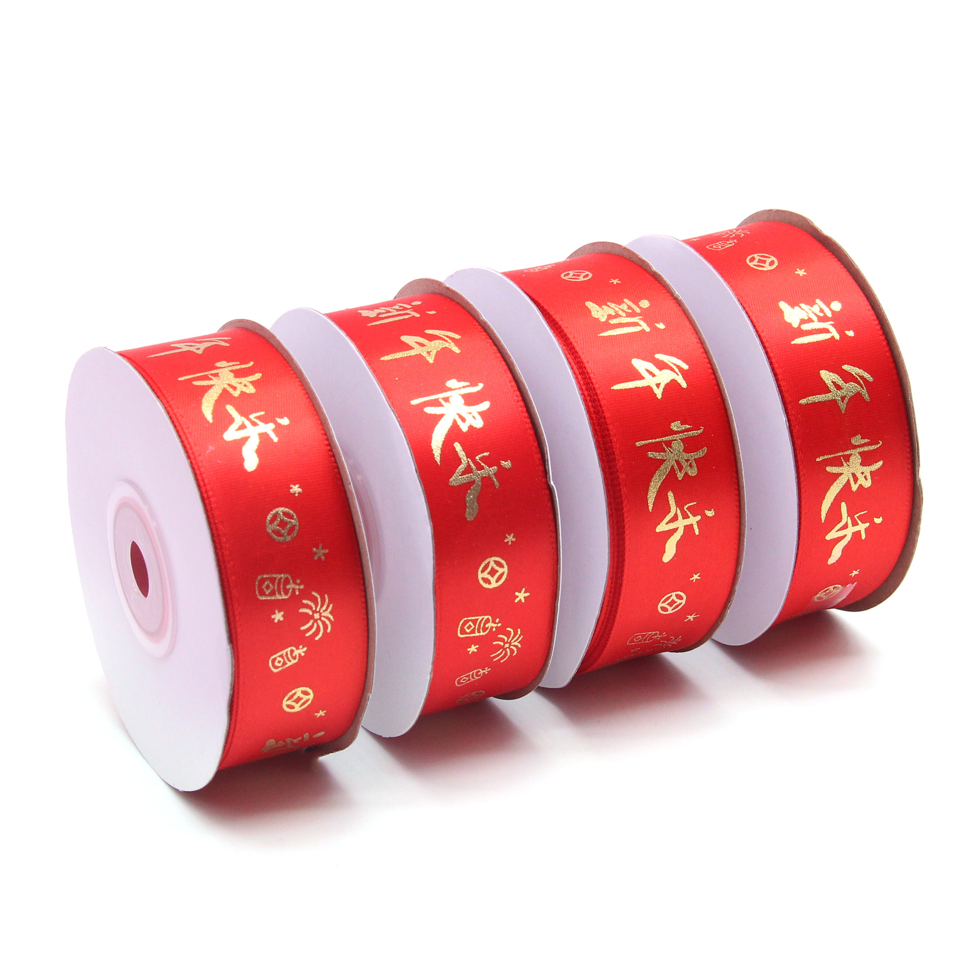 Tianyi Mei 2cm en Stock Año Nuevo cinta de impresión 2024 Feliz Año Nuevo cinta festiva roja