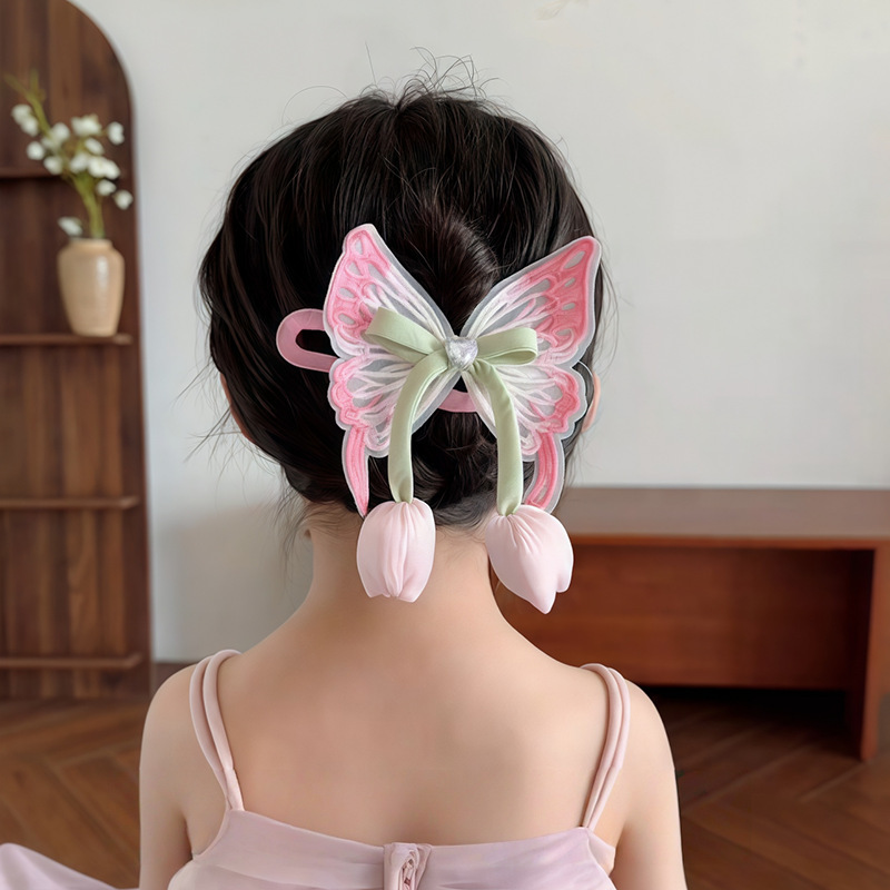 甜美蝴蝶结鸭嘴夹发夹女2025新款高级感大号盘发鲨鱼夹子发卡头饰|undefined