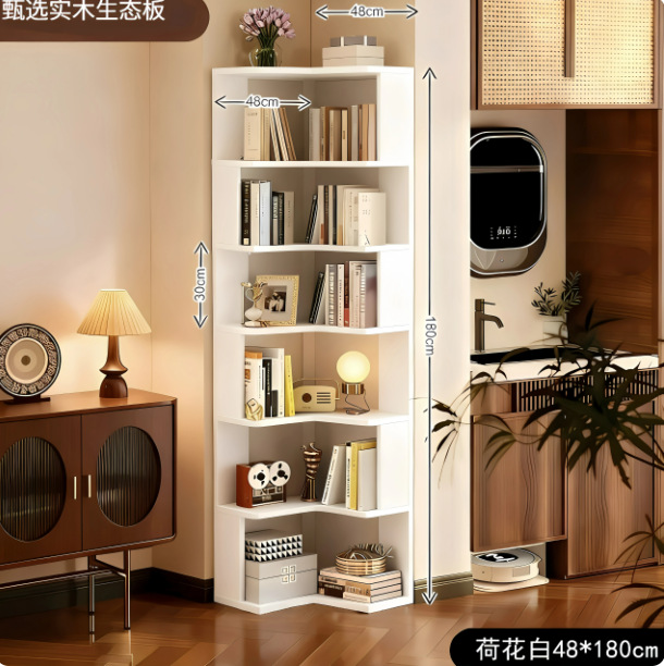 Gabinete de esquina Gabinete de esquina de pared Gabinete de esquina Dormitorio contra la pared piso estante triangular Estante de sala de estar Estante de libros Gabinete de esquina