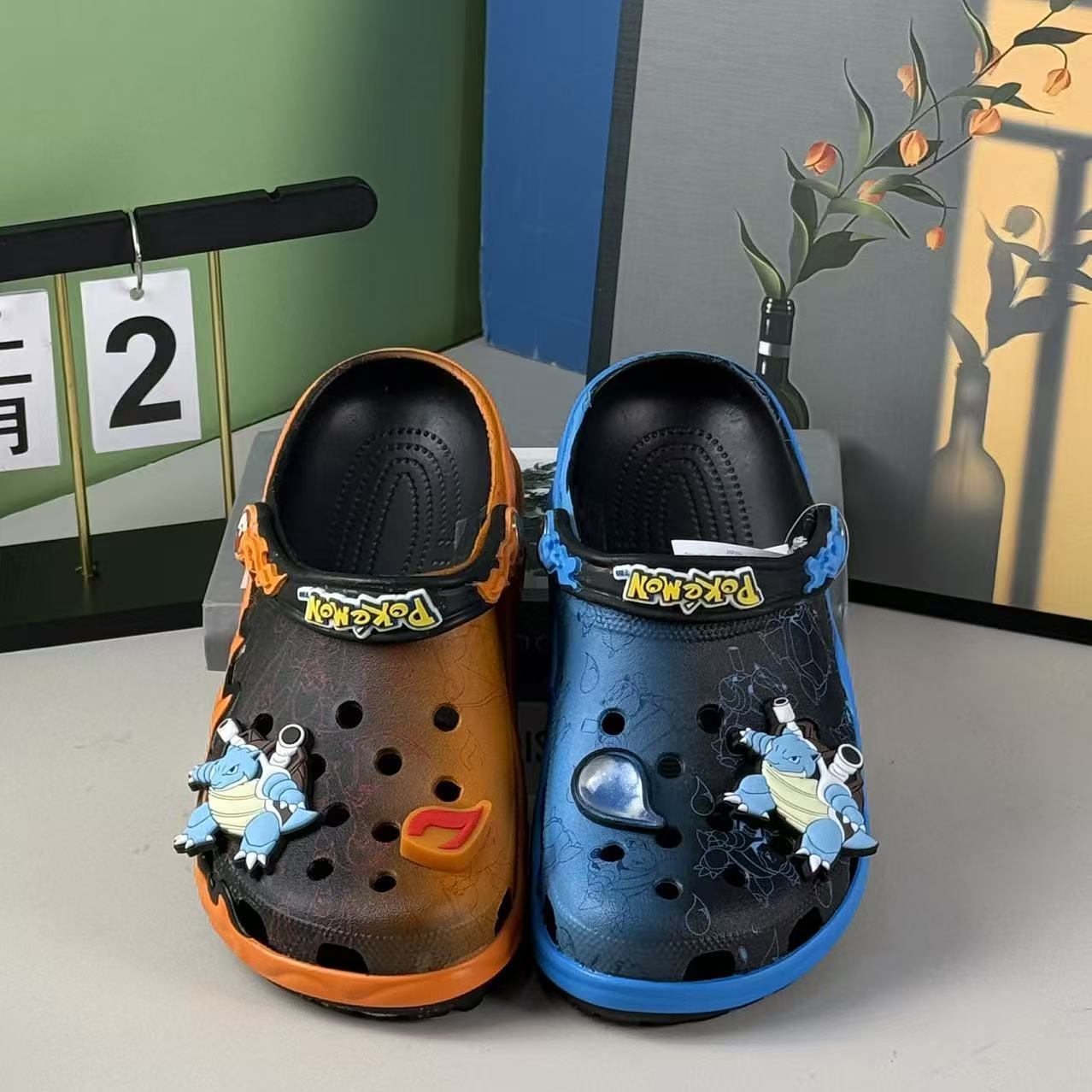 New 2025 Turtle and Mandarin Duck Style Croc Shoes for Men, Women, Adults, Children, Parent-Child Beach Closed-Toe Sandals Wholesale