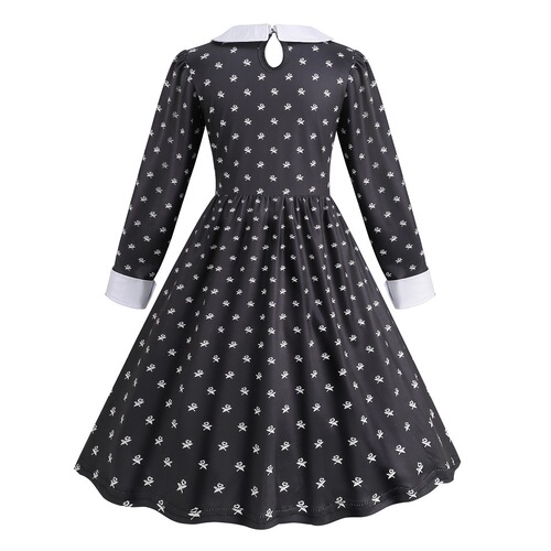 Wednesday Adams cos clothing, black dress, printed skirt, clothing accessories, one size fits all
