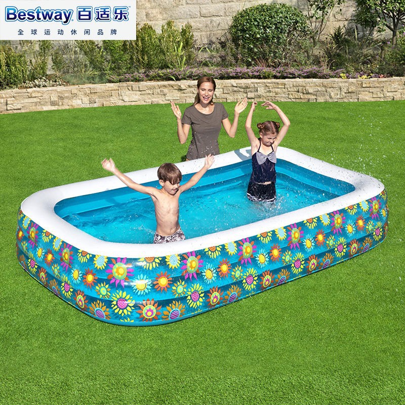 Bestway54121充气家庭游泳池 宝宝婴儿戏水池超大号成人浴池