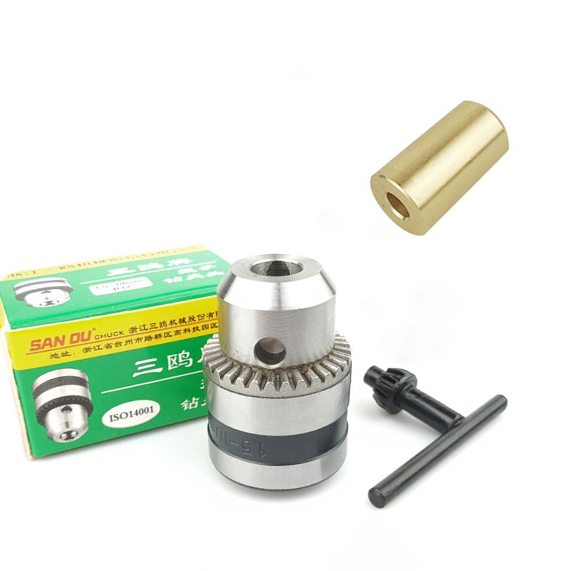 B12 pinza de precisión 1.5-10mm taladro eléctrico pinza taladro de mesa taladro de mano varilla de conexión conjunto de eje de adaptador 6.35 / 11