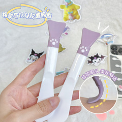 GECOMO Cute Claw Silicone Face Mask Brush Double-Head Scraper Face Mask Application Brush Mud Mask DIY Facial Brush