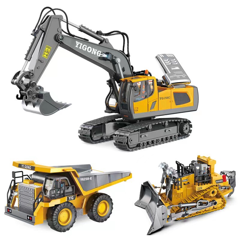 Cross-border remote control excavator alloy remote control car dump truck toy car Children's Park bulldozer Amazon Cross-border remote control excavator alloy remote control car dump truck toy car Children's Park bulldozer Amazon
