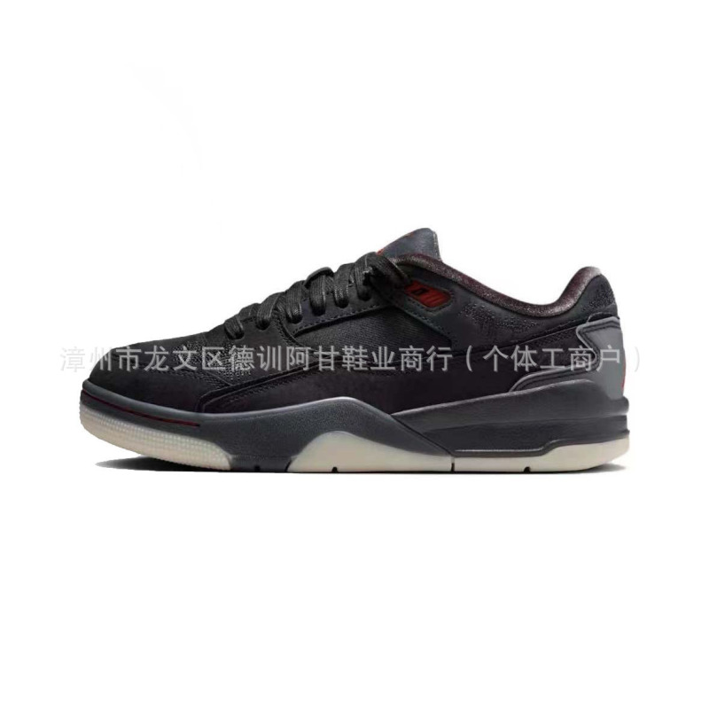 纯原AJ FLIGHT COURT运动训练时尚篮球鞋男女AJ4RM低帮黑粉板鞋|undefined
