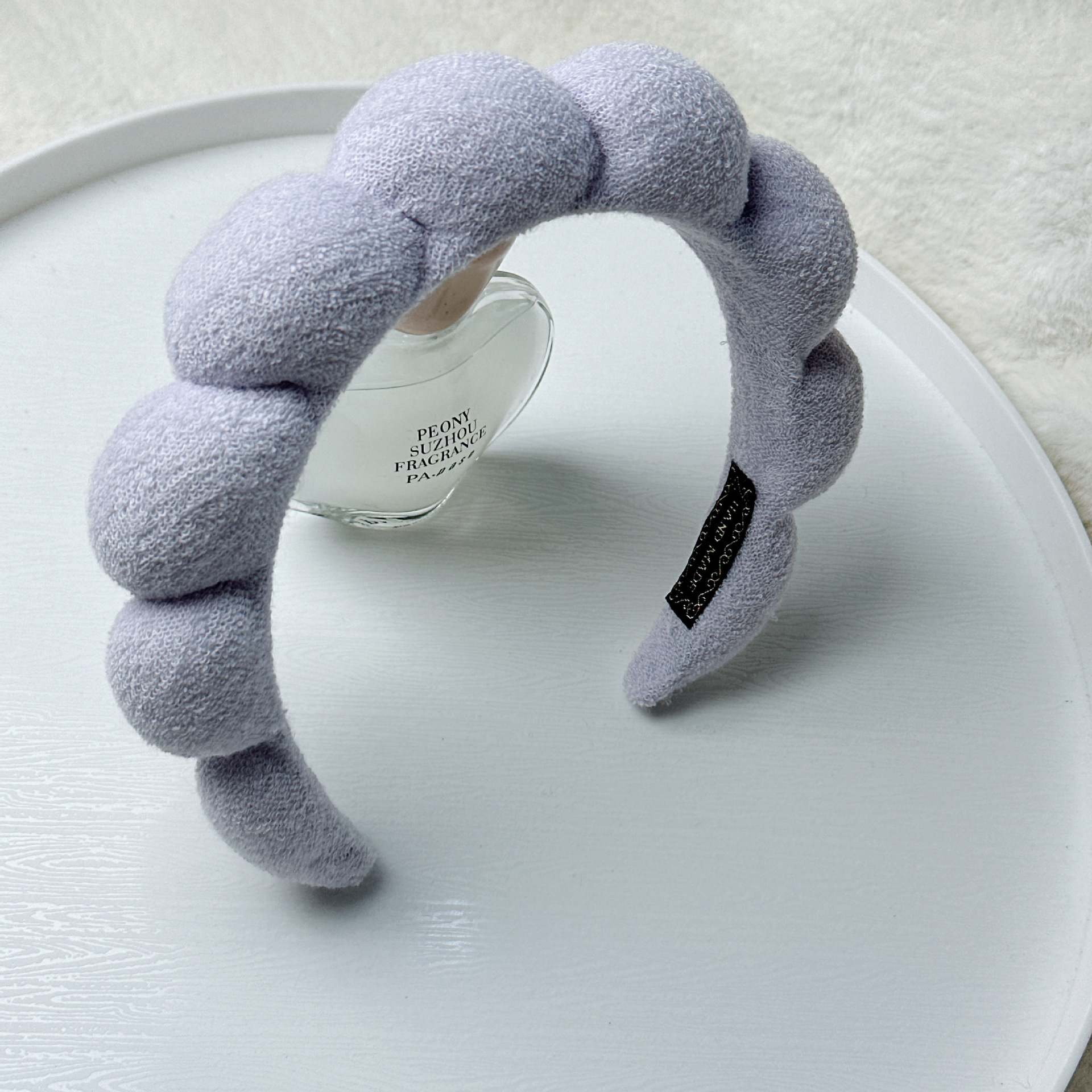 Diadema de Esponja tipo Nube de Tela para Lavado de Cara