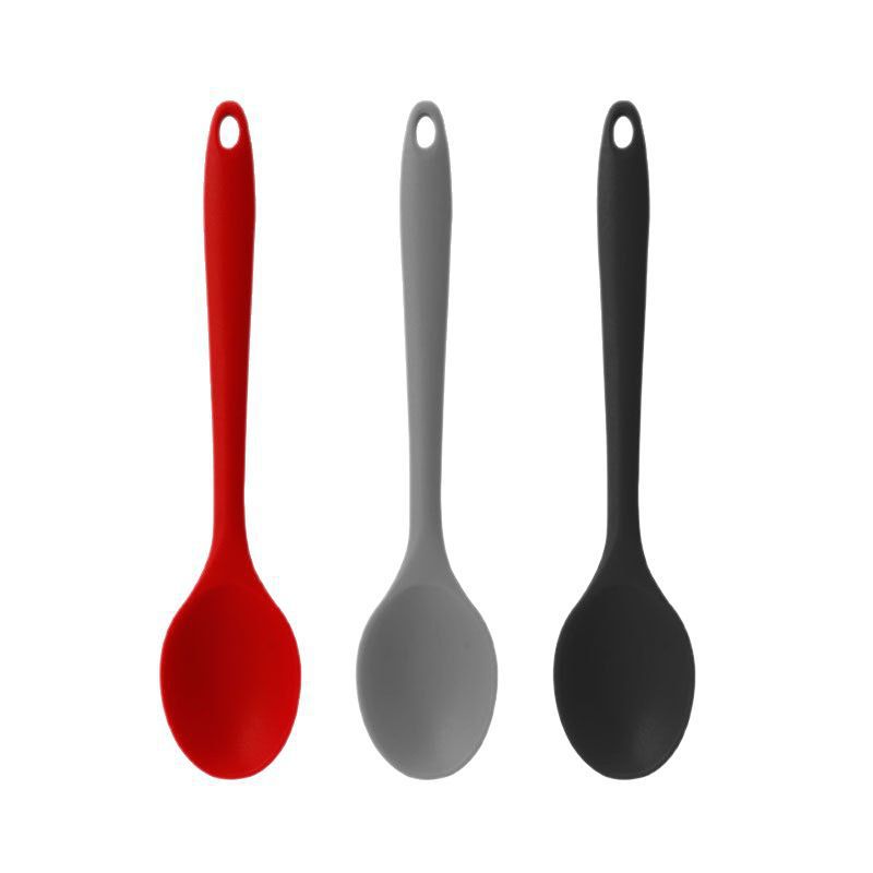 Cross-Border Spot Silicone Spoon Large High-Temperature-Resistant All-In-One Spoon Kitchen Cooking Rice Spoon