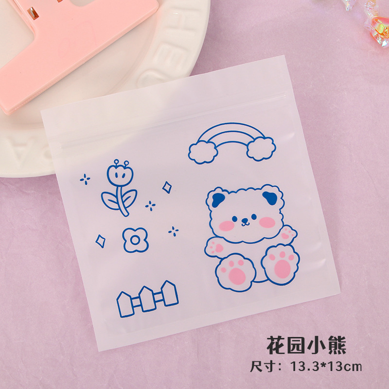 Bolsa de dibujos animados autosellada bolsas de plástico ins lindas bolsas de azúcar de viento almacenar bocadillos joyas bolsas autoselladas bolsas