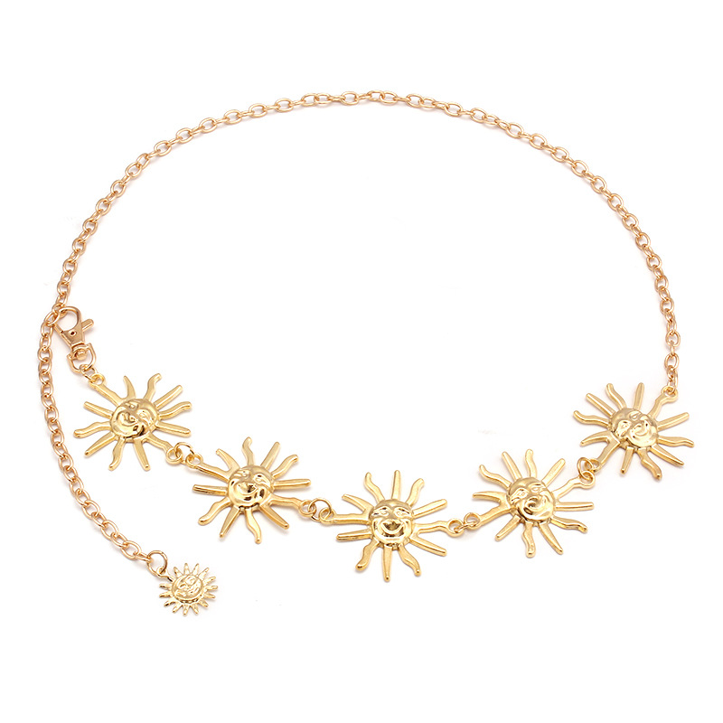 Title 8, Verstelbare metalen zonnebloem tailleketting – ...