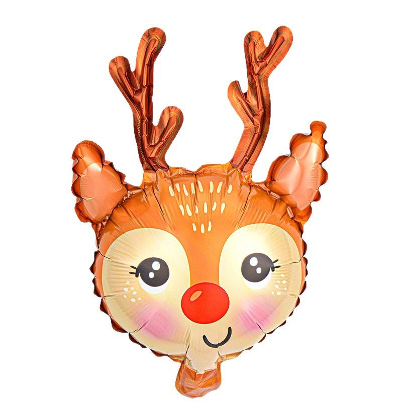 Mini dibujos animados Navidad globo de forma especial decoración de fiesta de Navidad dibujos animados Navidad película de aluminio globo suministros de empuje