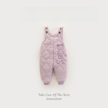 儿童背带棉裤加厚一岁男宝加棉裤子加厚女宝宝罩裤冬季女童背带裤